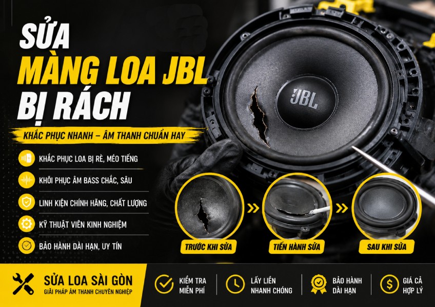 Sửa màng loa JBL bị rách