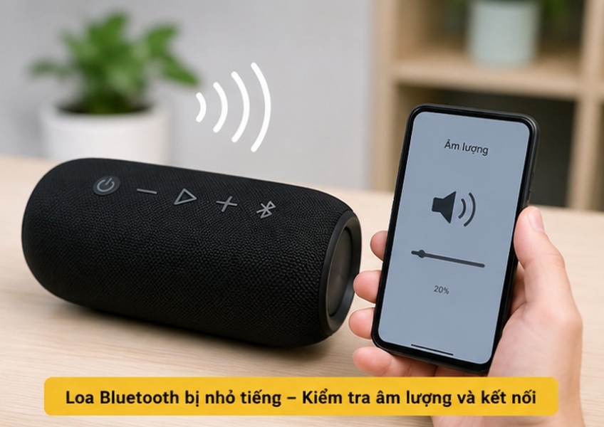 Loa bluetooth bị nhỏ tiếng - kiểm tra âm lượng