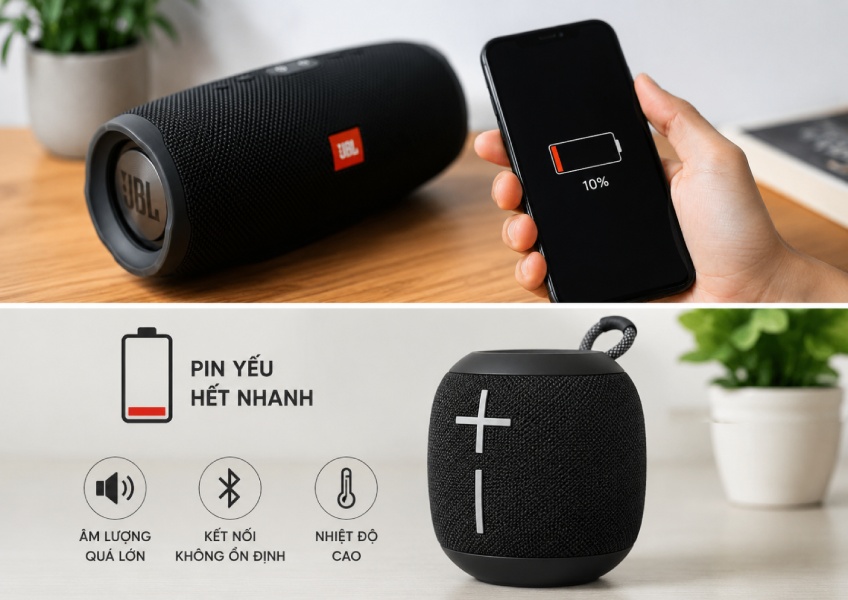 Vì sao Loa Bluetooth nhanh hết pin